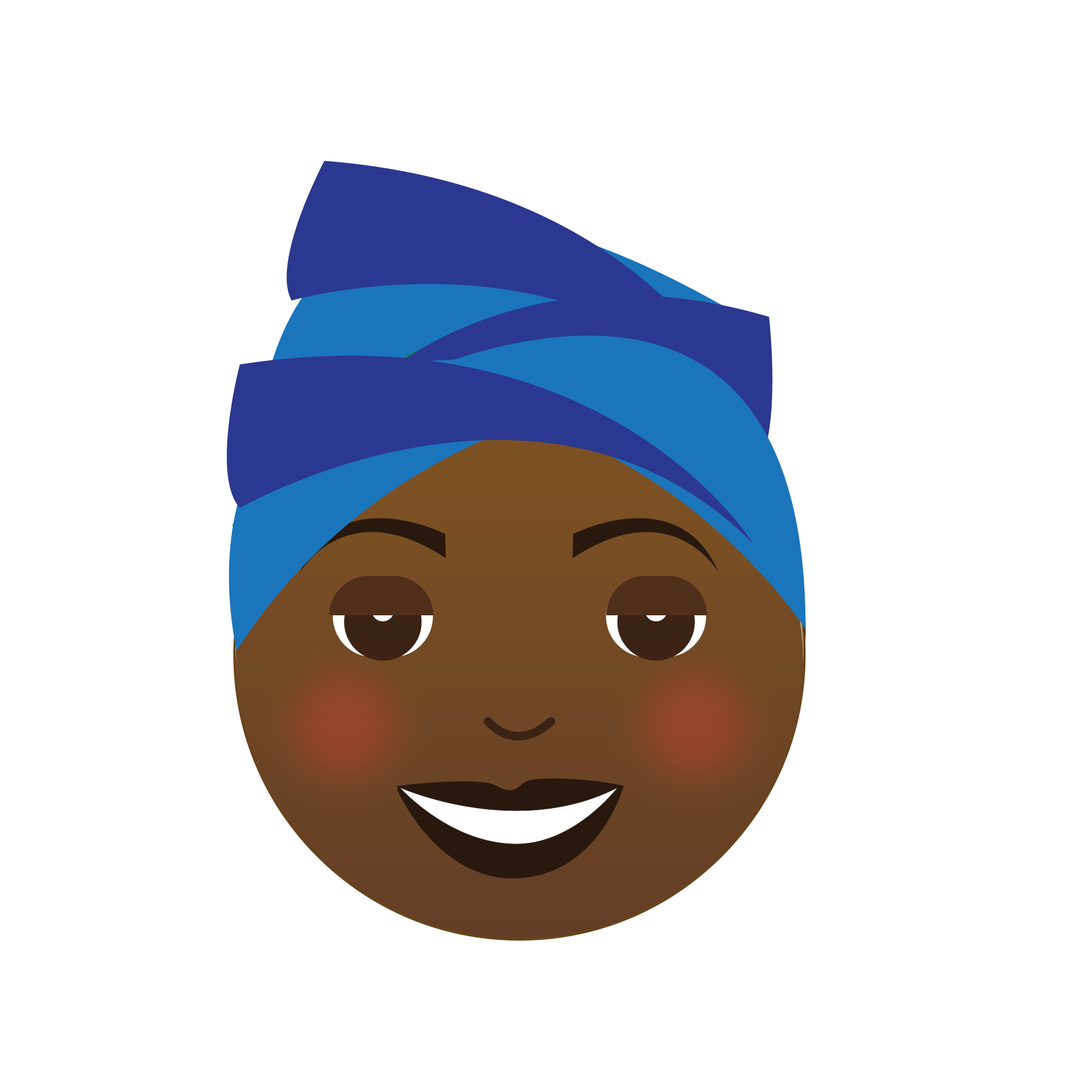 AfroStickers character wearing kitenge